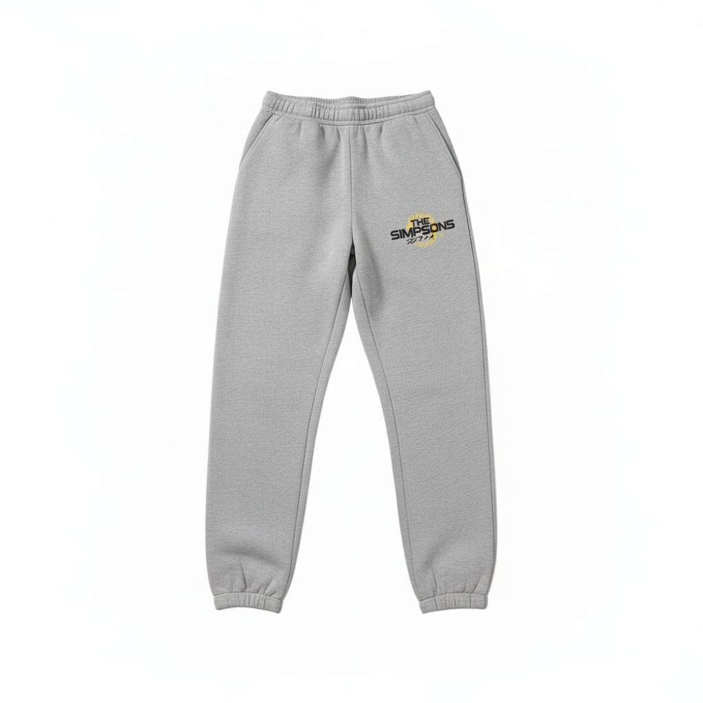 The Simpsons Graphic Grey Sweatpants – Unisex Comfort Fit