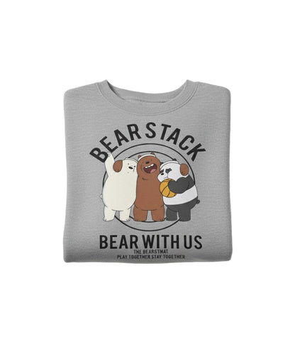 Bear Stack Sweatshirt – Cozy Unisex Sweatshirt