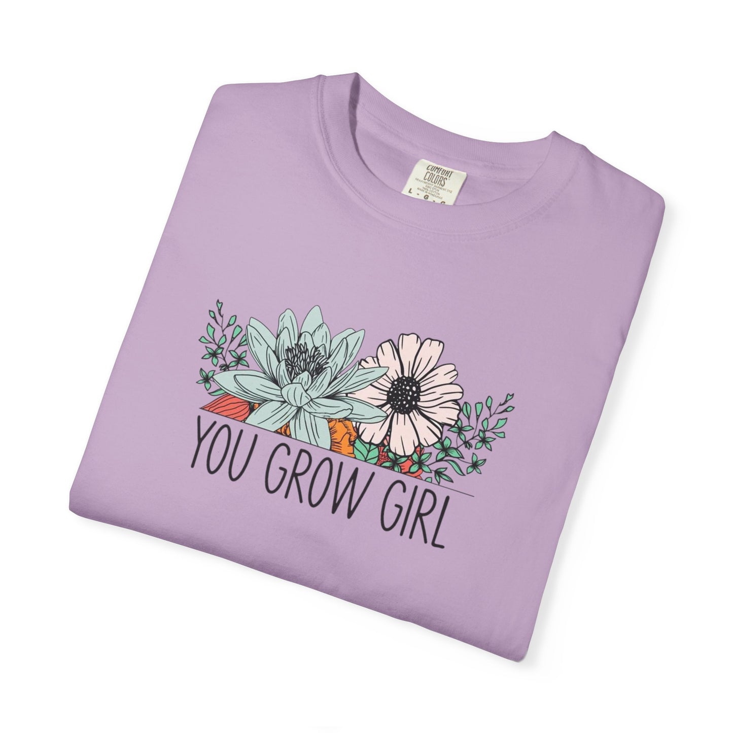 Grow girls - purple graphic tee