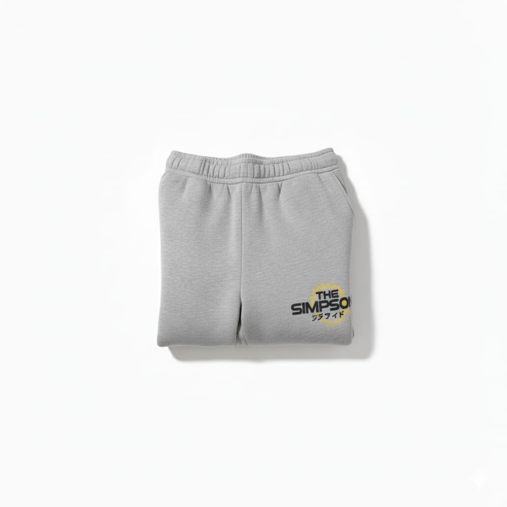 The Simpsons Graphic Grey Sweatpants – Unisex Comfort Fit