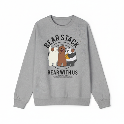 Bear Stack Sweatshirt – Cozy Unisex Sweatshirt