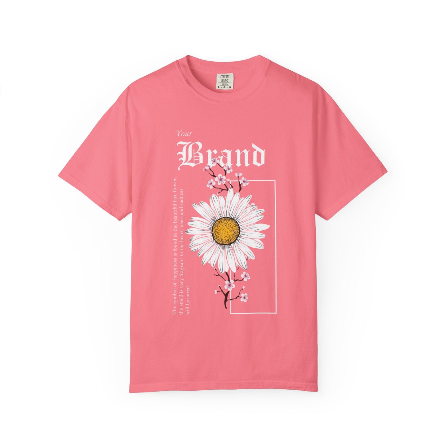 Brand Pink floral graphic tee