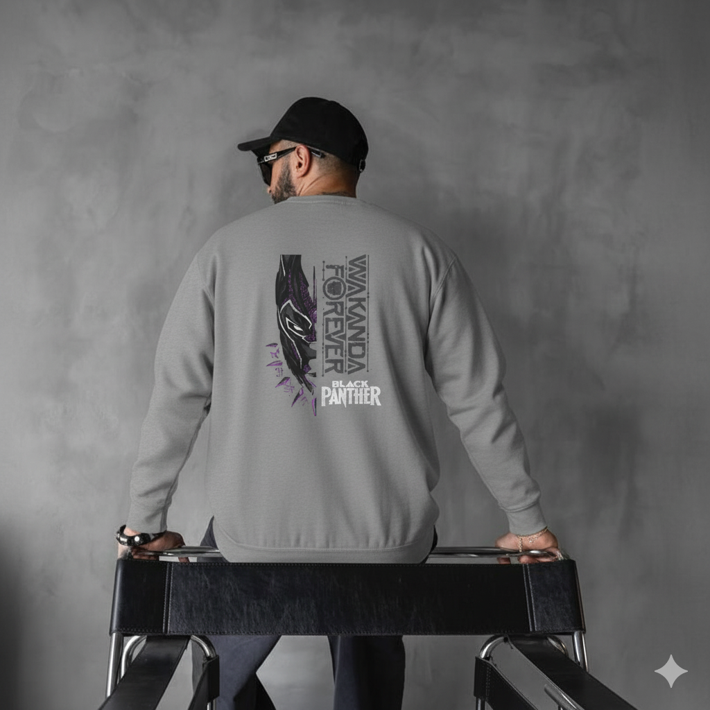 Wakanda Forever Black Panther Sweatshirt – Unisex Graphic Pullover