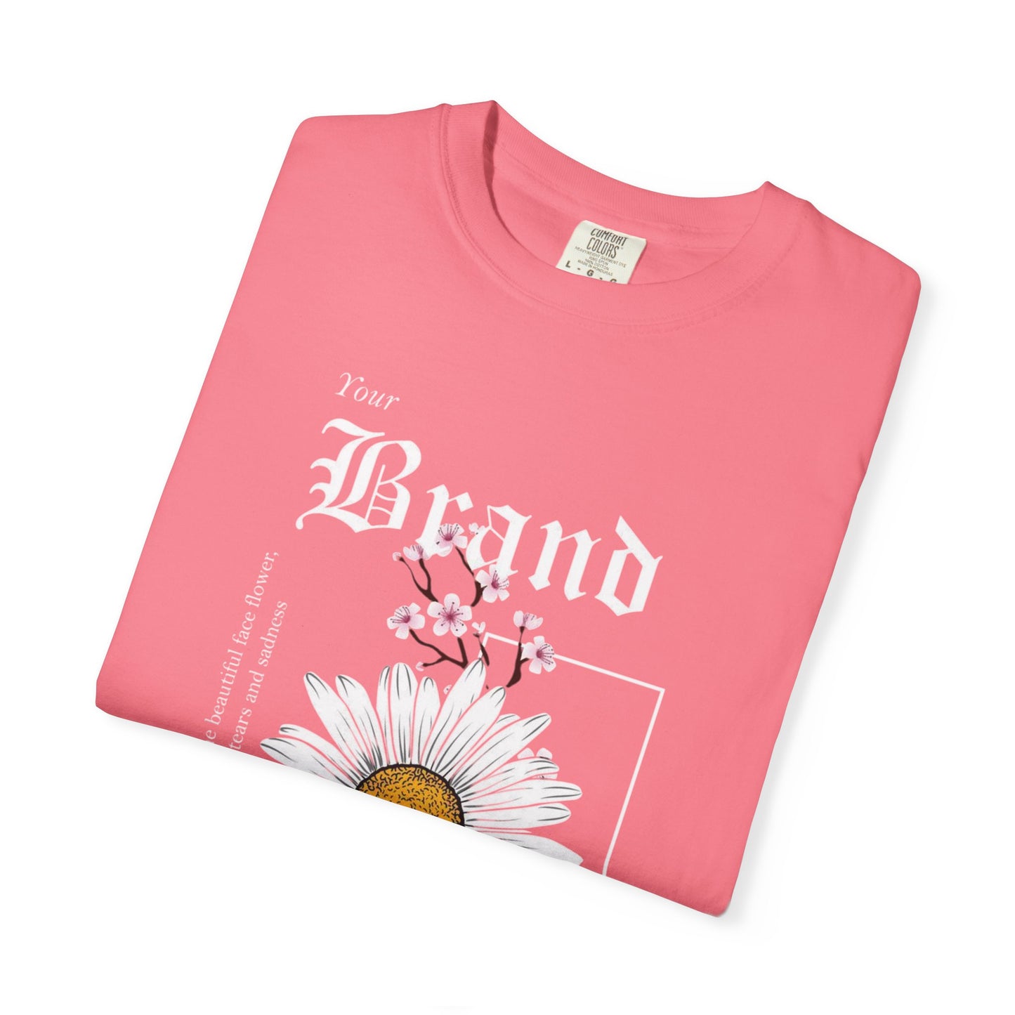 Brand Pink floral graphic tee