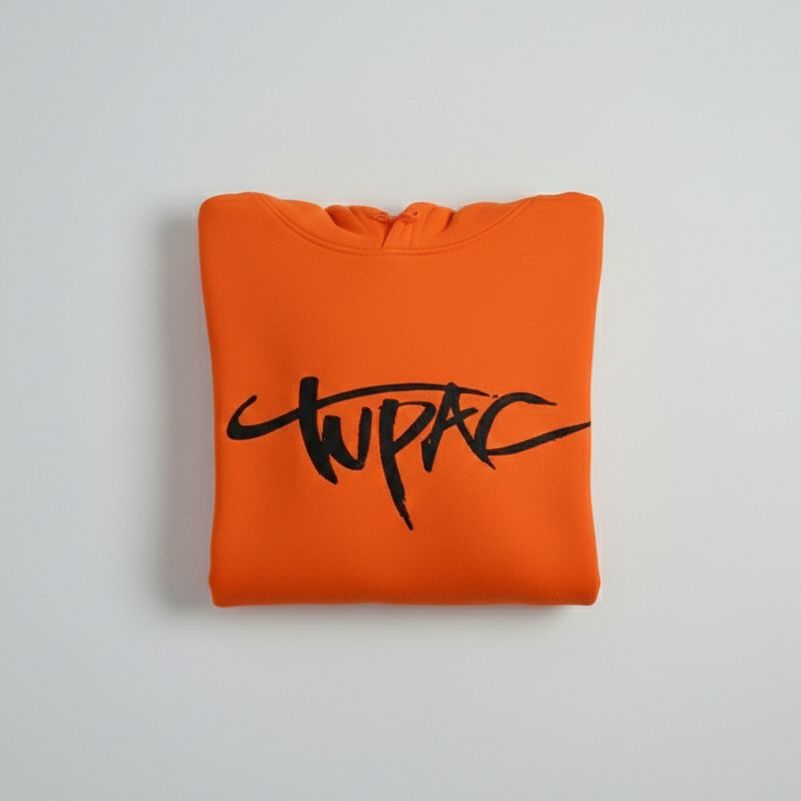 TUPAC Orange Unisex Hoodie - Bold Street